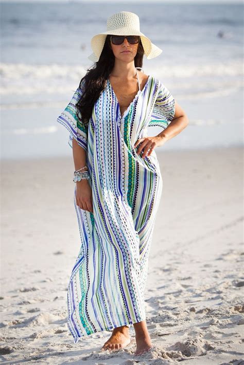 Chiffon Geometric Print Cover Up Beachwear Fashion Beach Outfit For