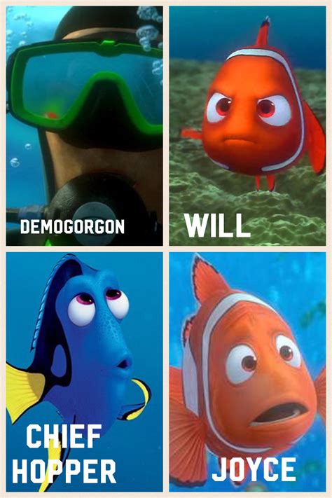 Stranger Things Character As A Finding Nemo Character Stranger Things