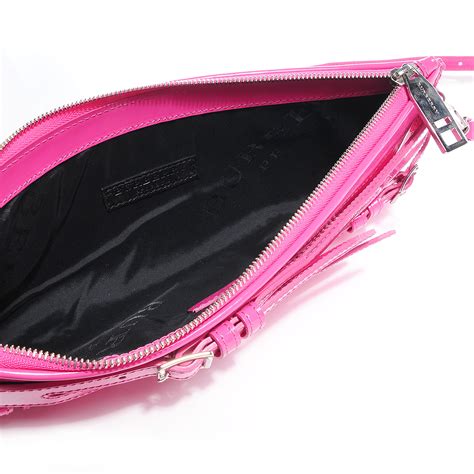 Burberry Patent Bridle Clutch Bag Pink 62601