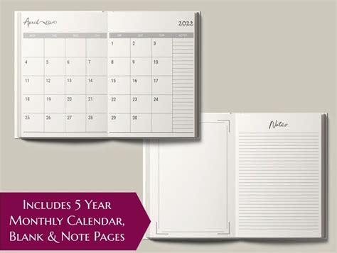 Five Year Calendar 2021 2025 Word Calendars Example Calendar Printable