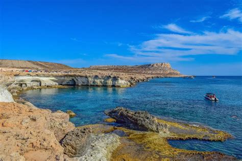 Sea Caves In Cliff Cyprus Cavo Greko Free Image Download