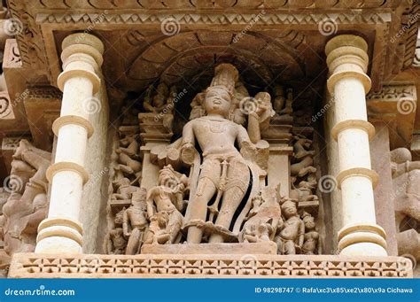 Indische Religiöse Erotische Symbole Auf Tempeln In Khajuraho Stockbild Bild Von Abenteuer