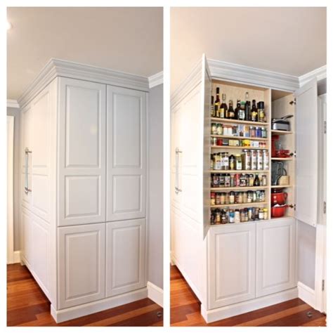 I need some information about kitchen cabinet sizes. Kitchen Pantry- Large custom pantry 12" deep. matching paint cabinets. (With images) | Deep pantry