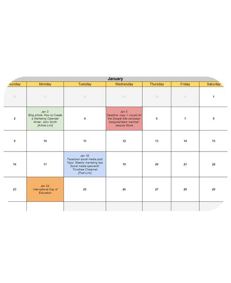 Marketing Calendar Templates And Planning Tools Awareness Days
