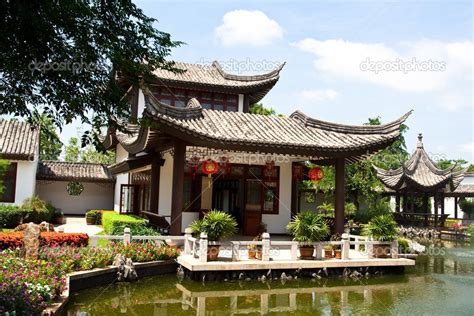 Chinese Traditional Home Plans Chinese House — Stock Photo © Graycat
