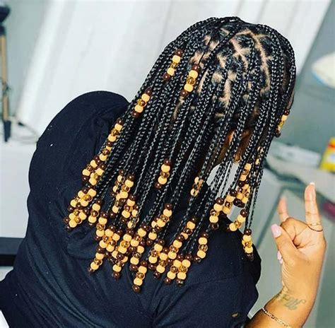 smedium knotless braids with beads hacpals