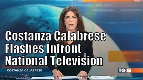 Costanza Calabrese Italian Tv Presenter Flashes Audience Youtube
