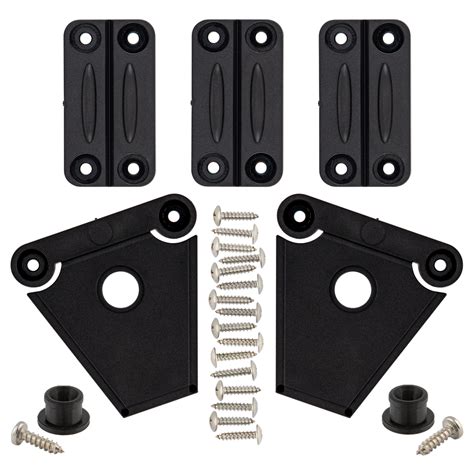 Cooler Repair Kit 3 Black Hinges 2 Black Latches With Posts And