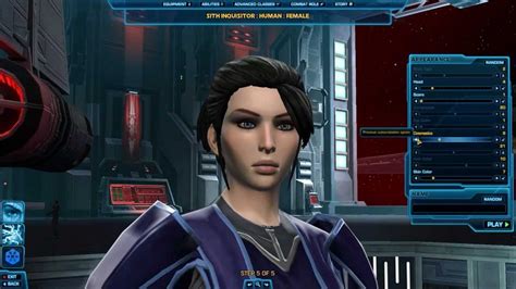 Star Wars The Old Republic Beta Character Creation Sith Inquisitor