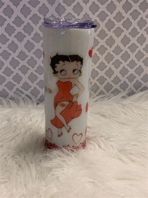 Custom Glitter Tumbler Betty Boop Etsy