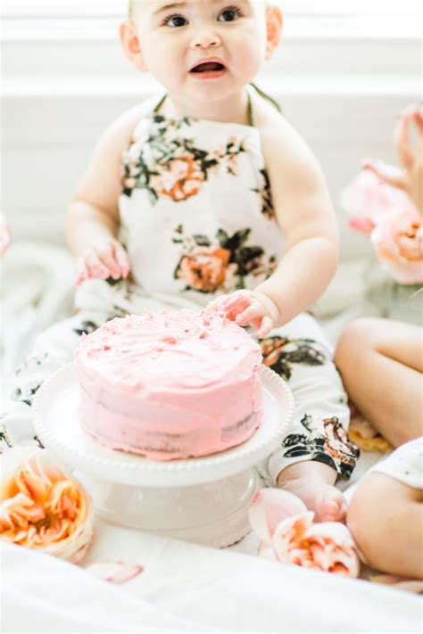 Emmelines First Birthday Cake Smash Vanilla Crazy Cake Recipe