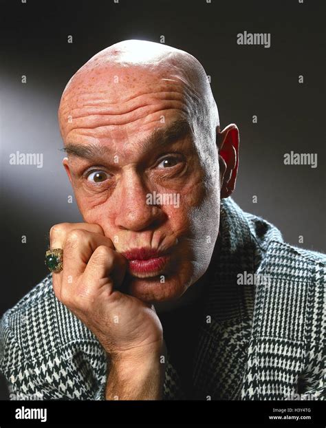 Man Bald Head Gesture Boredom Portrait Inside Middle Old Person