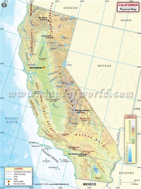 Ddafdfeeadcc Best Maps Of Physical Map Of California