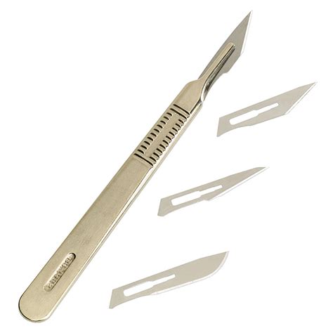 Swordfish Scalpel No3 Handle With 4 Blades Metal 43110