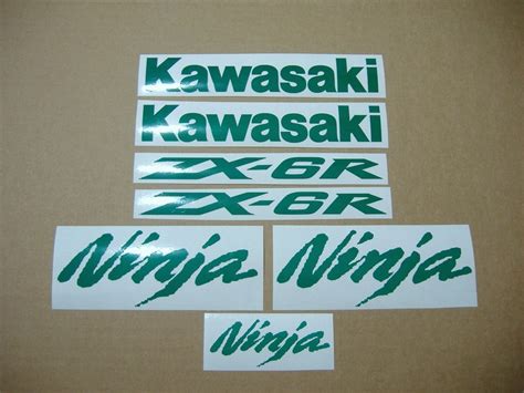 Kawasaki Zx 6r Ninja Signal Light Reflective Green Logo Decals Moto