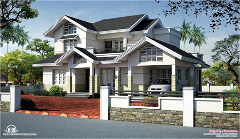 Sloped Roof House Elevation Design Kerala Home Design And Floor Plans