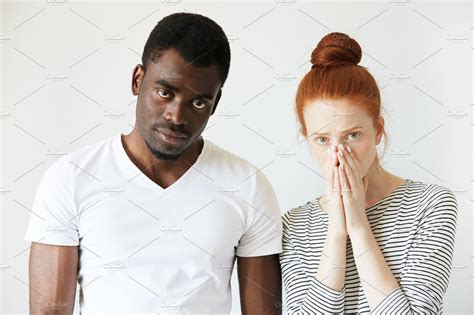 Mixed Race Relationships Interracial Couple Redhead Caucasian Woman