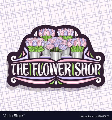 Logo For Flower Shop Royalty Free Vector Image
