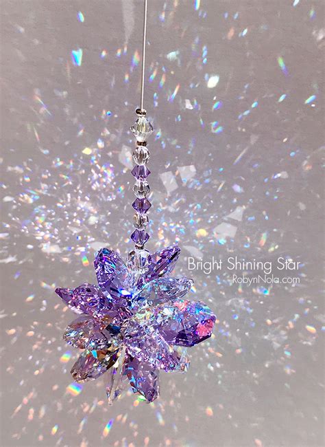 Rare “bright Shining Star” Crystal Sun Catcher Made With Swarovski
