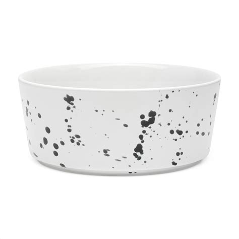 Waggo Splash Ceramic Dog Bowl 4 Cup - White & Stylish
