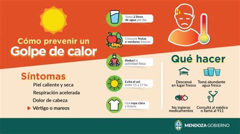 Consejos para evitar un golpe de calor Malargüe a Diario
