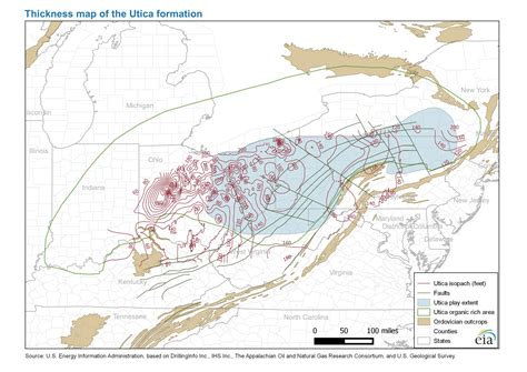 Eia Produces New Maps Of The Utica Shale Play Today In Energy Us