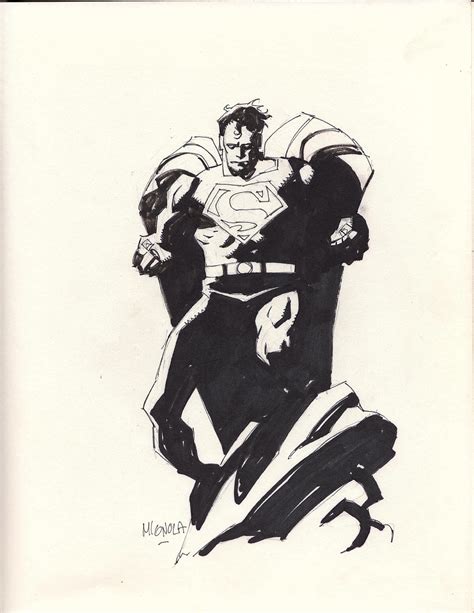 Mignola 1993 Superman Sketch In John Cogans Mignola Mike Comic Art