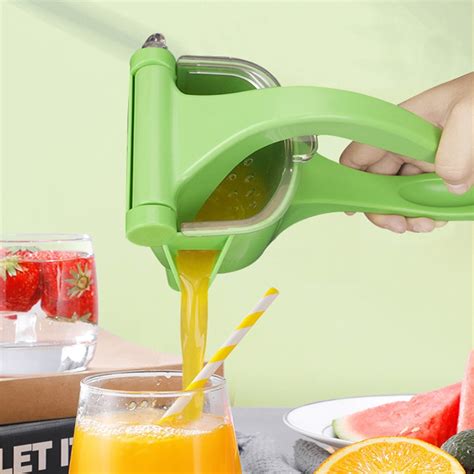 M O Pressionado Espremedor De Frutas Mini Manual Juicer Liga De