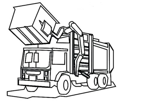 Printable Garbage Truck Coloring Page Printable Word Searches