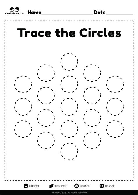 Free Printable Circle Tracing Worksheets
