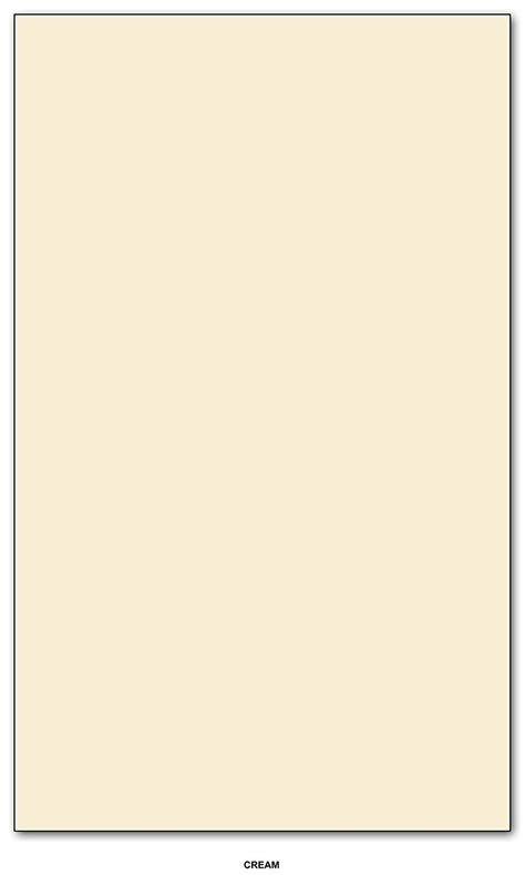 Cream Pastel Color Paper 20lb Size 85 X 14 Legal Menu Size 500