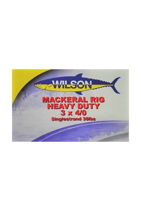 Hooked Online Wilson Heavy Duty Mackerel Fishing Rig 3x40 Hook Set Up