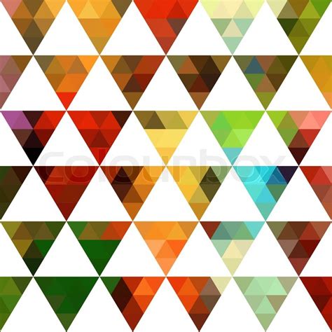 Geometric Pattern Of Triangles Shapes Colorful Mosaic Backdrop