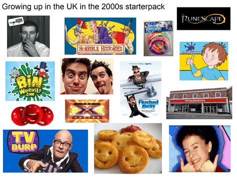 The Growing Up In The Uk In The 2000s Starterpack Rstarterpacks