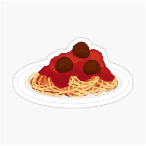 Spaghetti And Meatballs Sticker For Sale By Jo Seal Redbubble