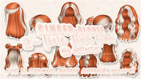 Berry Avenue Codes Hair Ginger Blonde Two Tone Highlight Pt1 Bloxburg