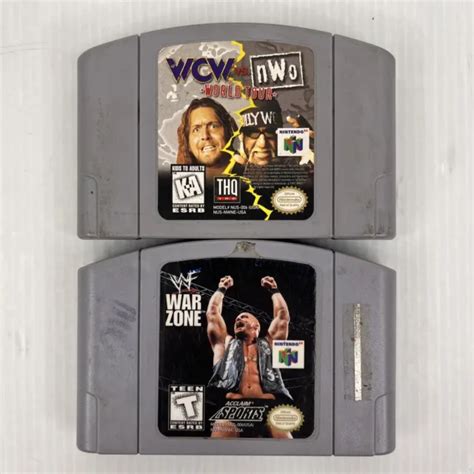 WWF WAR ZONE WCW Vs NWO World Tour Nintendo 64 N64 Cleaned Tested