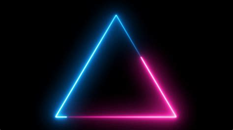 Abstract Neon Triangle Fluorescent Light Stock Footage Sbv 334225018