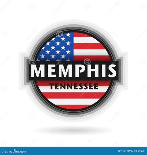 Simbolice O Etiqueta Con El Nombre De Memphis, Tennessee Ilustración