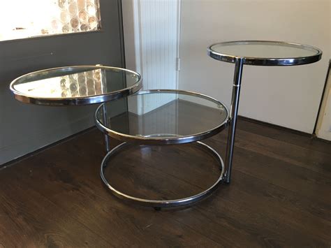 Vintage Chrome And Glass Adjustable Coffee Table 1960s Design Market