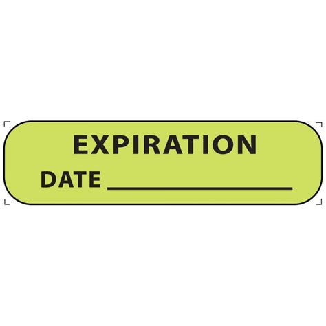 Label Paper Permanent Expiration Date 1 Core 1 716 X 38 Fl Chart