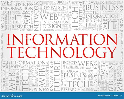 Information Technology Word Cloud Stock Illustration Illustration Of