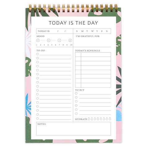 Daily To Do List Notepad Undated Day Planner Notepad Bohemin
