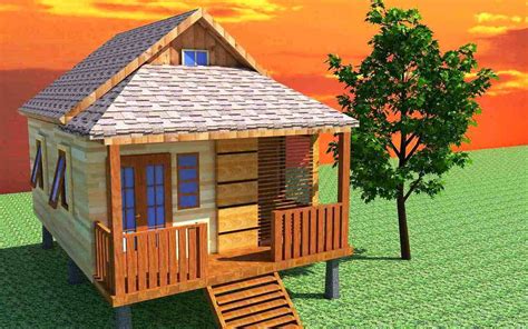 Rumah panggung woloan memiliki konstruksi yang kuat. model rumah kayu minimalis desain modern