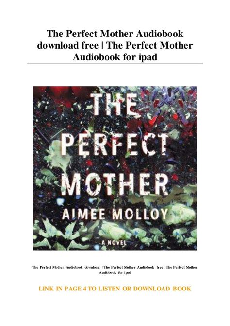 The Perfect Mother Audiobook Download Free The Perfect Mother Audio