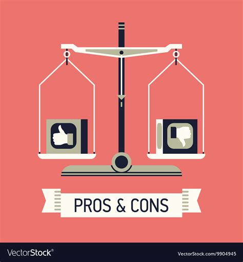 Pros And Cons Royalty Free Vector Image Vectorstock