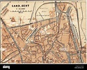50 Antique Mapa El mapa carte Gante Gante België 1905, detalle1 ...