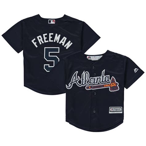 Majestic Freddie Freeman Atlanta Braves Preschool Navy Official Cool