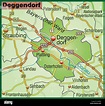 Karte von Deggendorf mit Verkehrsnetz Stock-Vektorgrafik - Alamy