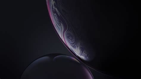 Iphone Xr Stock Dark Bubbles Wallpapers Hd Wallpapers